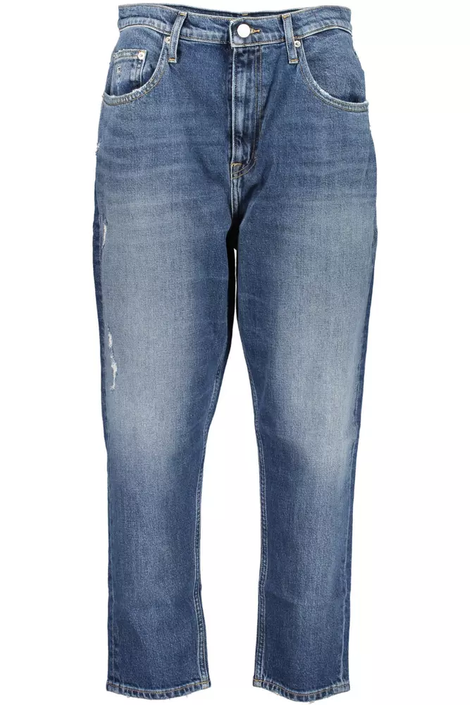 

Синие хлопковые женские джинсы Tommy Hilfiger
