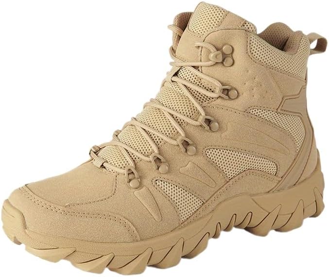 

Мужские тактические водонепроницаемые походные ботинки Hhhchpm для мужчин, легкие и походные ботинки, Sand Color
