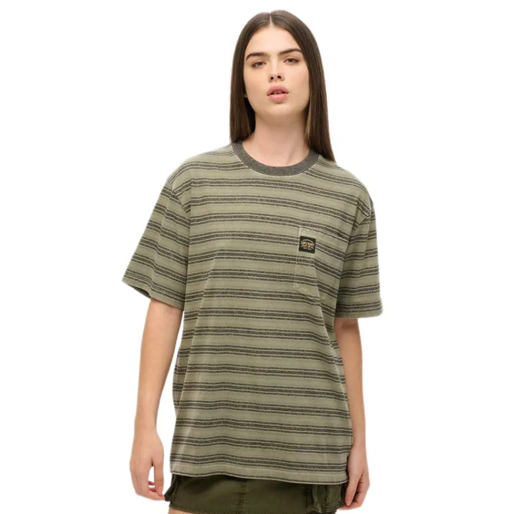 

Футболка с коротким рукавом Superdry Textured Pocket, зеленый