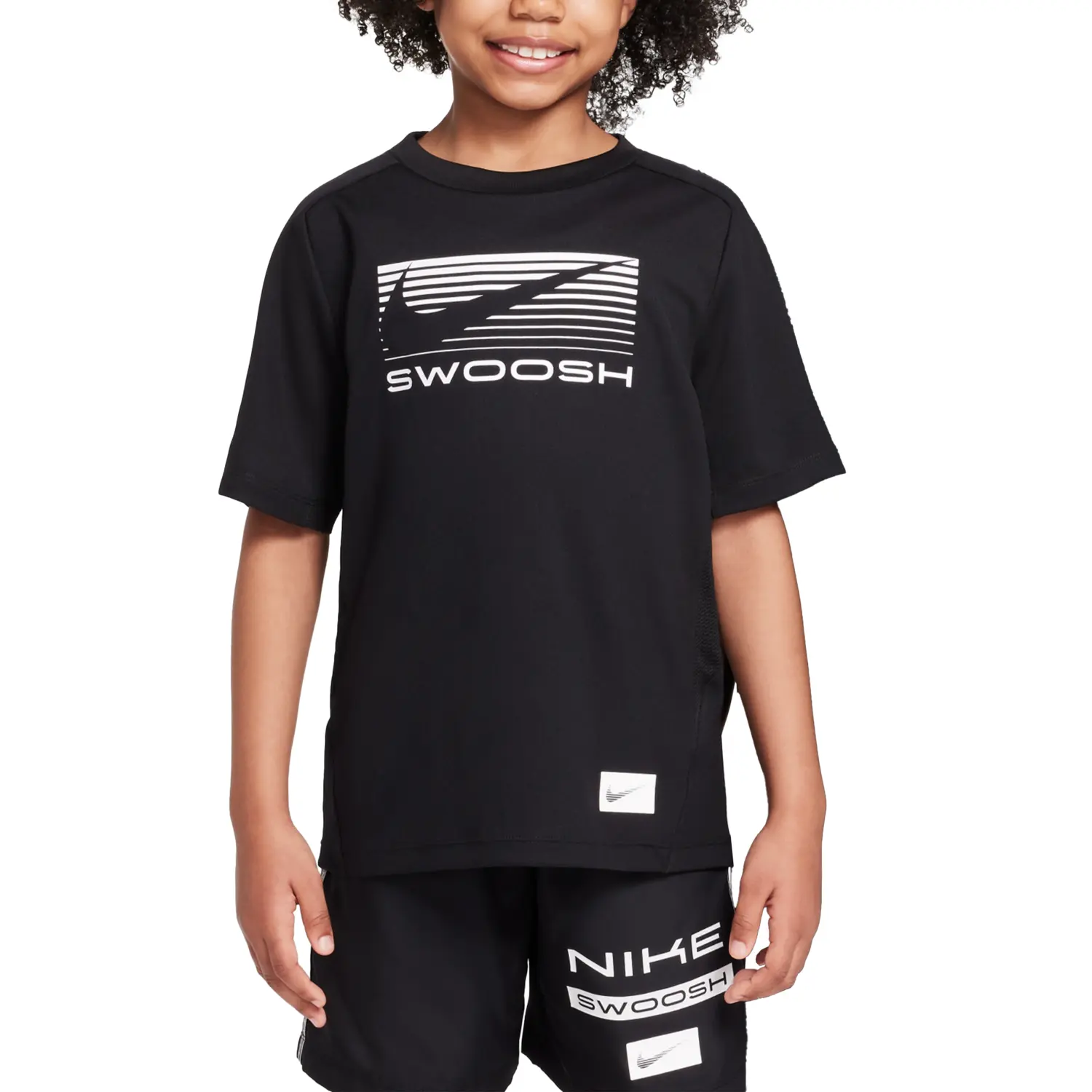 Nike Футболка Swoosh SS25 Black для детей 3-7 лет — фото 4