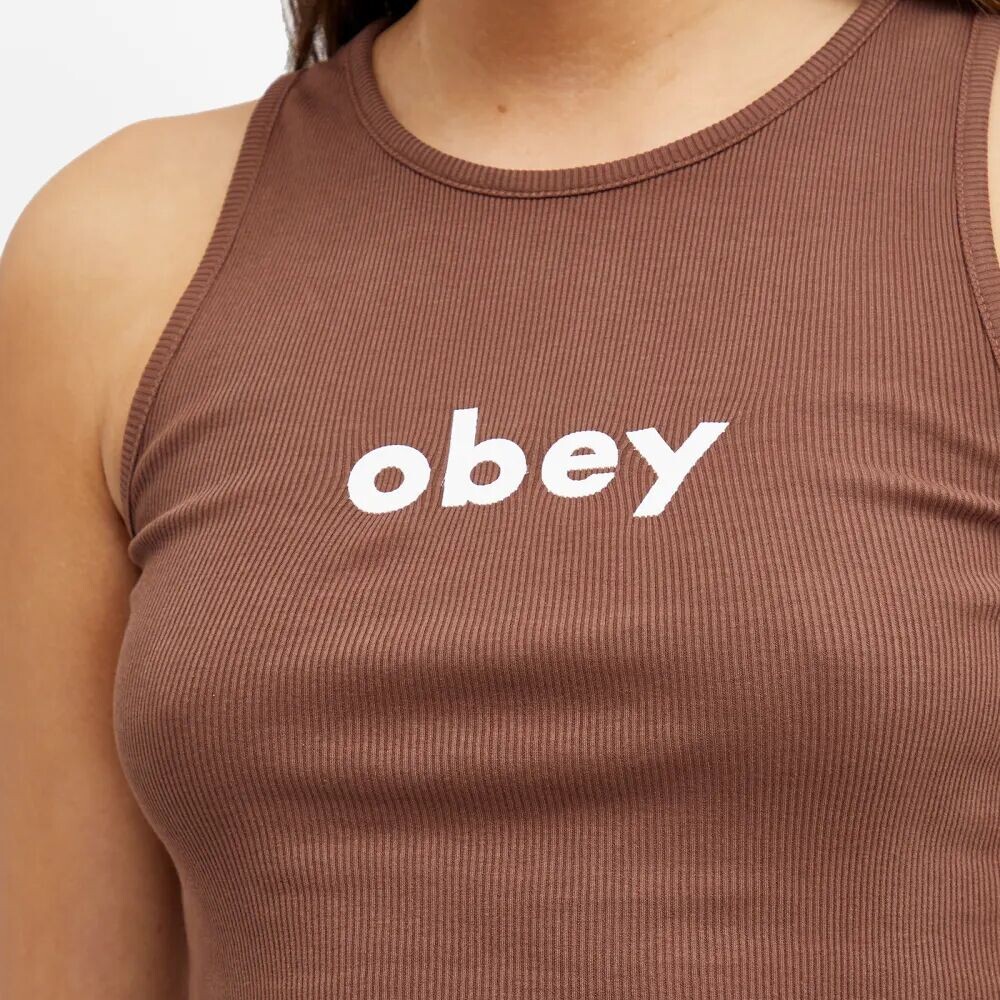 

Майка с логотипом Obey, коричневый