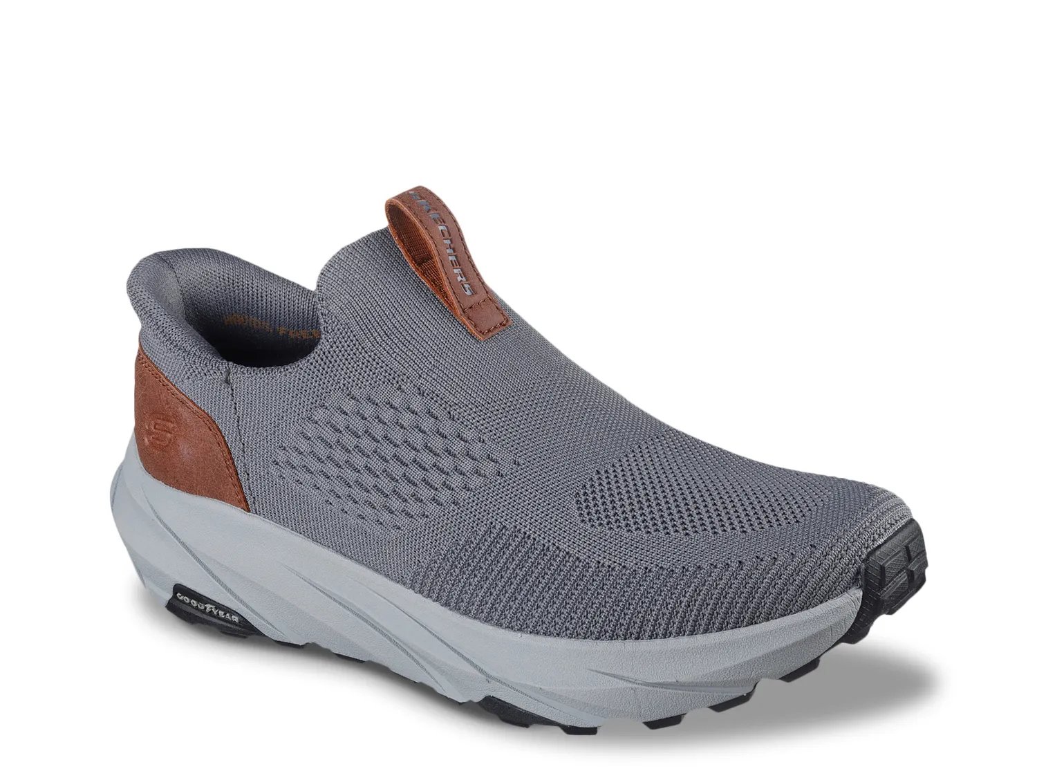 

Слипоны Skechers Slip-Ins Relaxed Fit: Conner Milton Slip-On Sneaker, серый