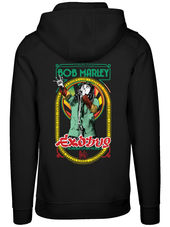 

Пуловер F4NT4STIC Hoodie Bob Marley Reggae Music Exodus Singing, черный