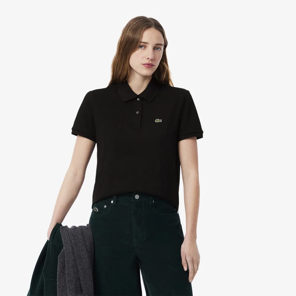 Футболка поло Lacoste, классическая, чёрная