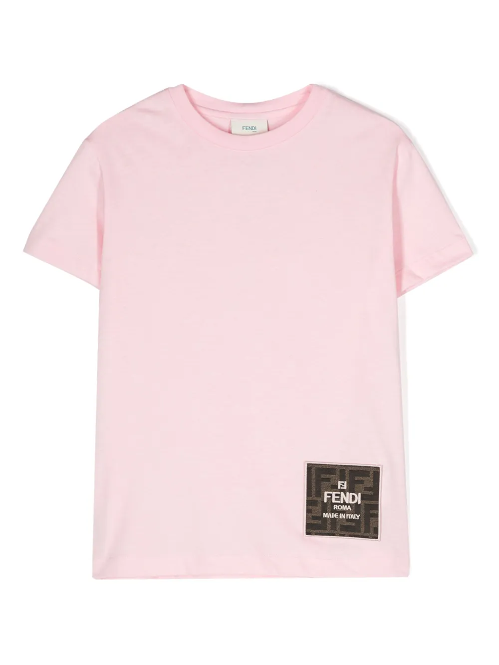 

Футболка с нашивкой-логотипом FF FENDI KIDS, розовый