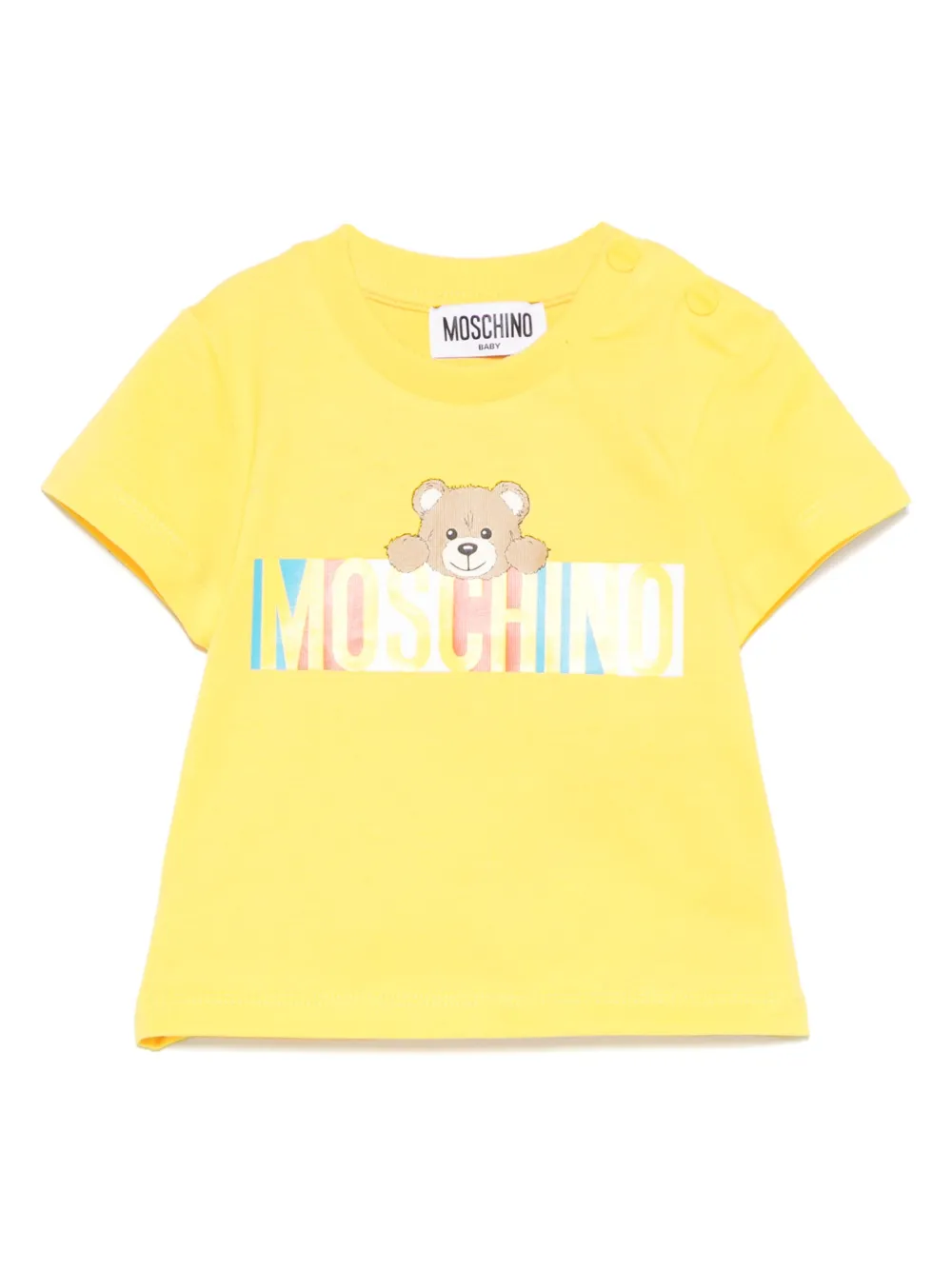 

Футболка с принтом Moschino Kids, желтый