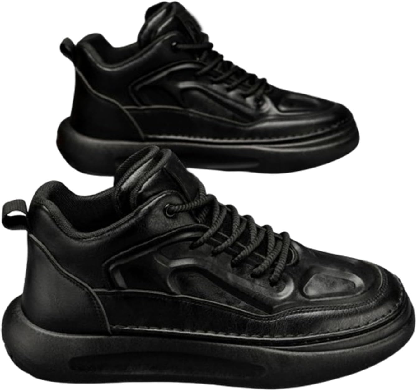 

Мужские высокие повседневные слипоны, нескользящие ботинки для зимы, мужские ботинки для повседневной носки Generic, черный