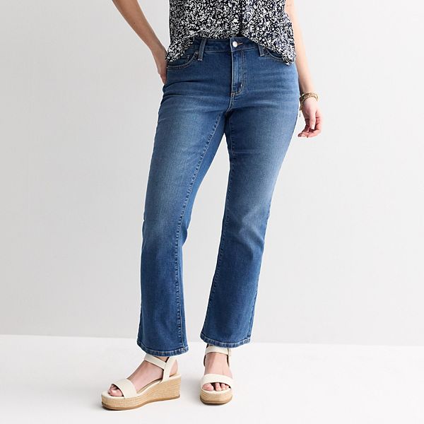 

Женские джинсы curvy mid rise bootcut Sonoma Goods For Life, Deep Blue Wash