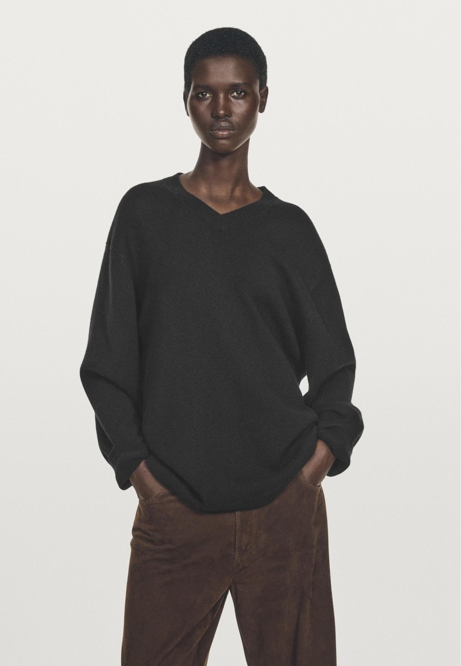 

Джемпер Massimo Dutti V-NECK, Black