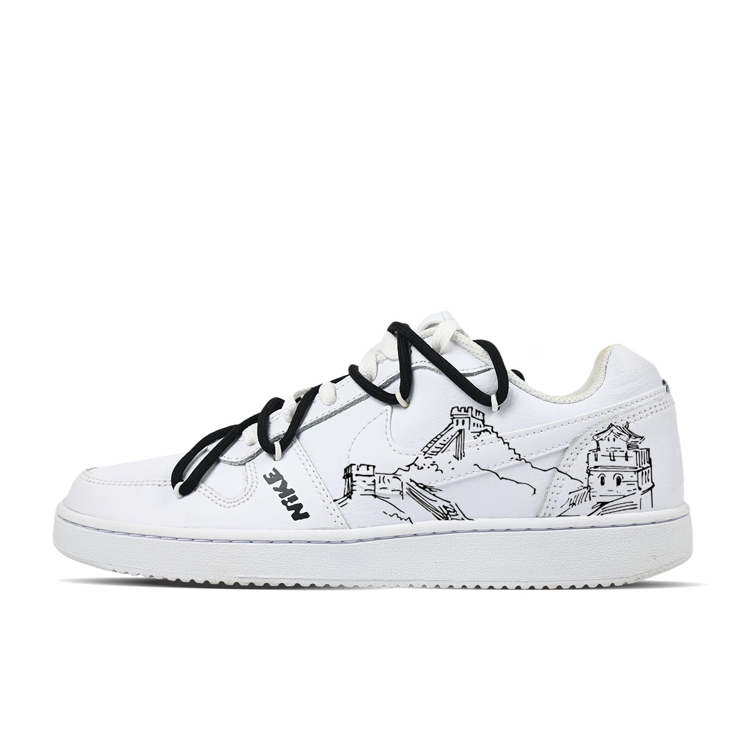 

Кроссовки для скейтбординга EBERNON женские, низкие, белый/черный Nike