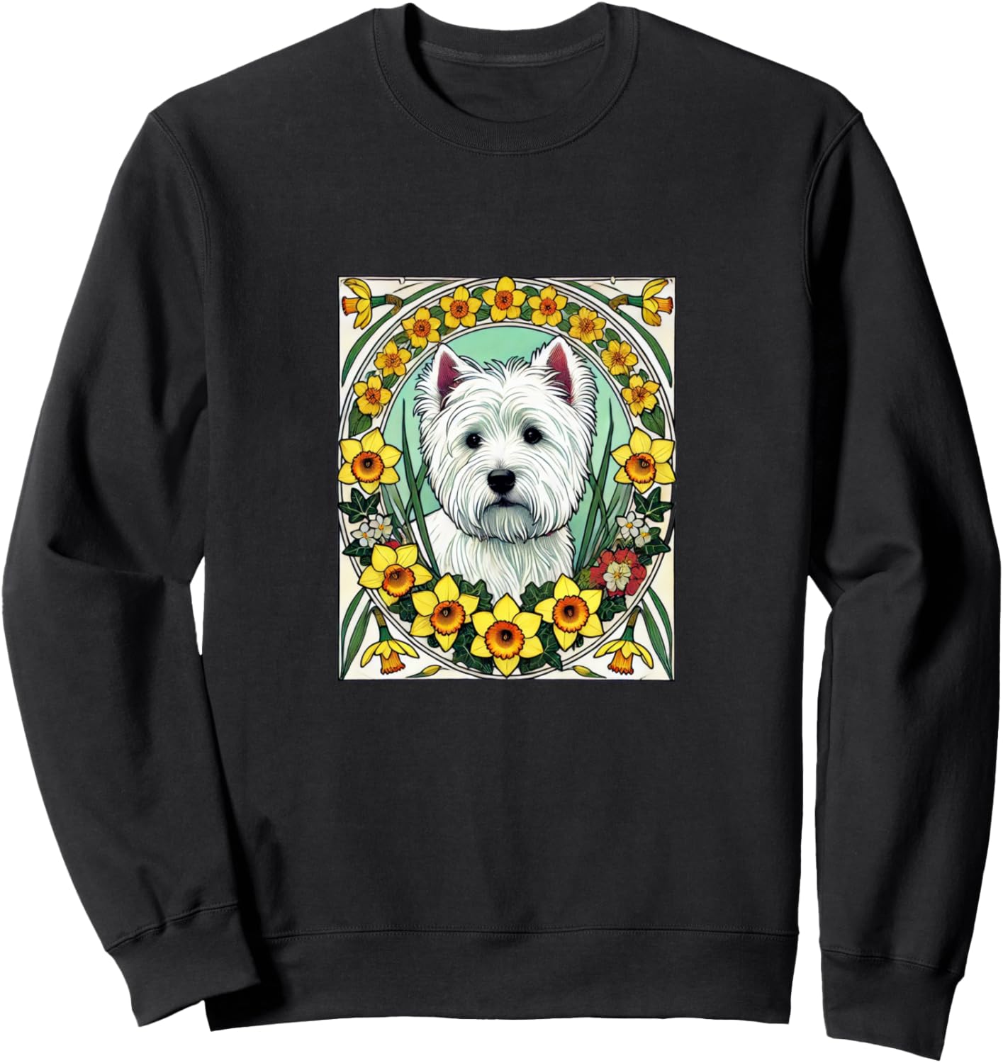 

Толстовка с изображением вест-хайлендского терьера Retro Westies Lovers Snugg, черный