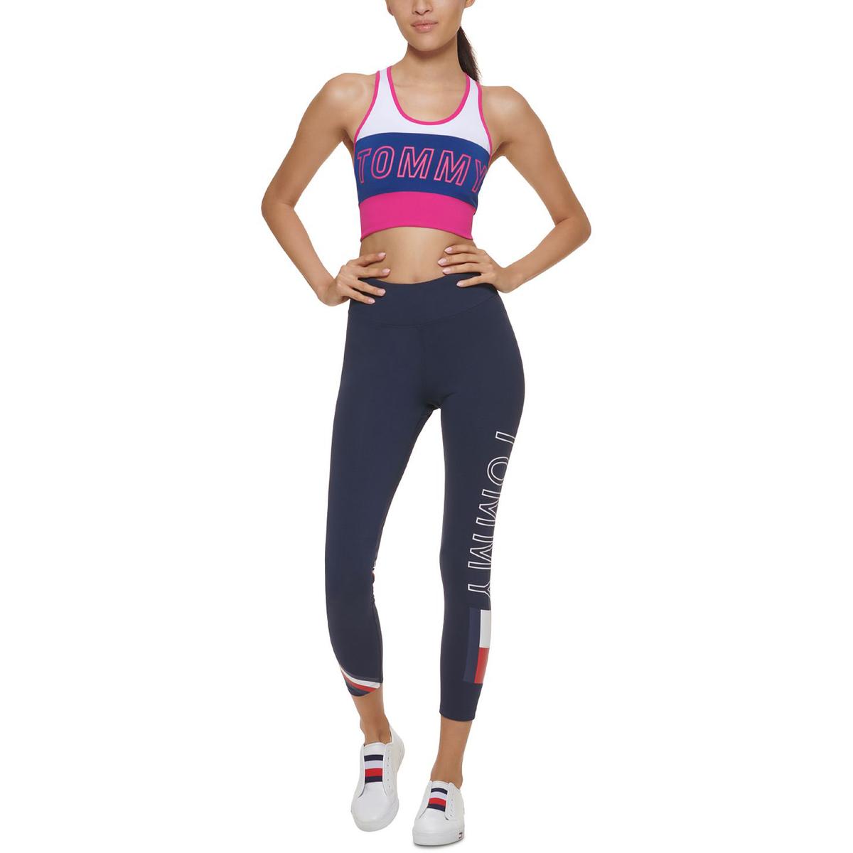 

Женский спортивный бюстгальтер с логотипом Activewear Tommy Hilfiger Sport, цвет electric magenta/blue