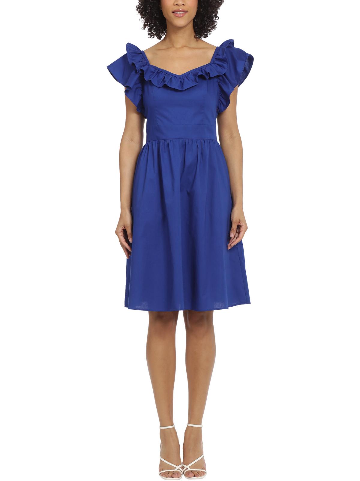 

Женский хлопковый сарафан с оборками Maggy London, цвет sodalite blue