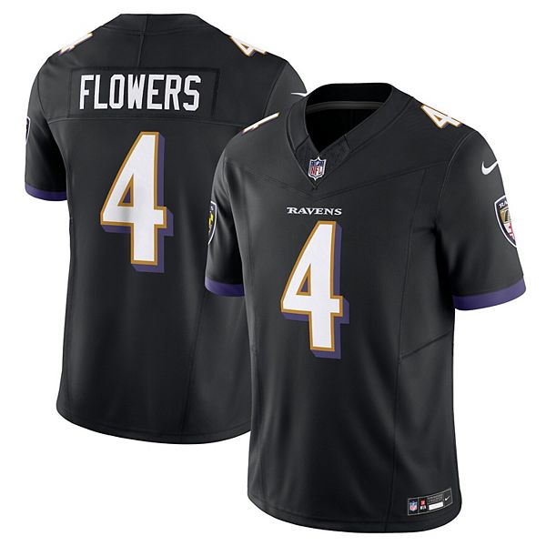 

Мужская футболка Zay Flowers Baltimore Ravens Alternate Vapor FUSE Limited черная Nike