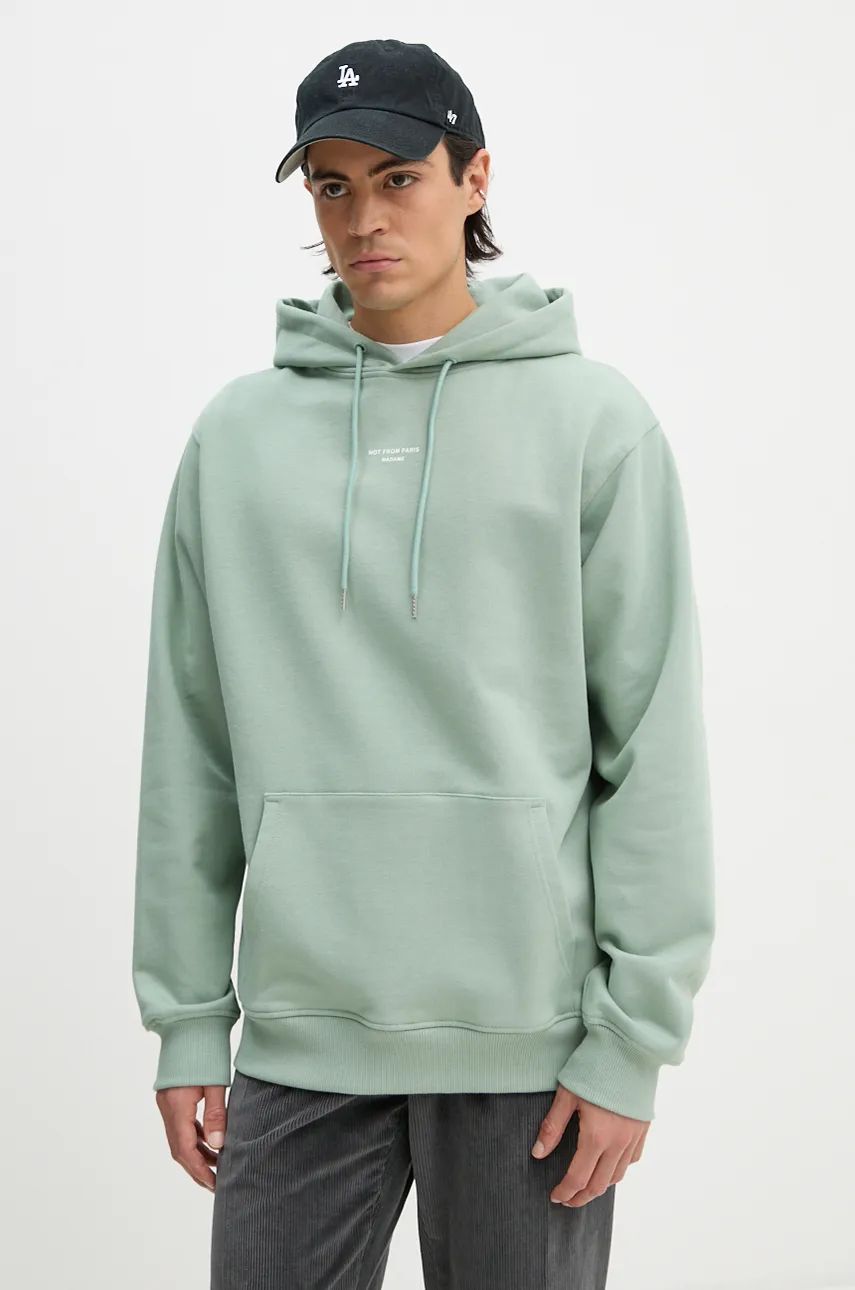 

Хлопковая толстовка Drôle de Monsieur Le Hoodie Slogan Classique, зеленый