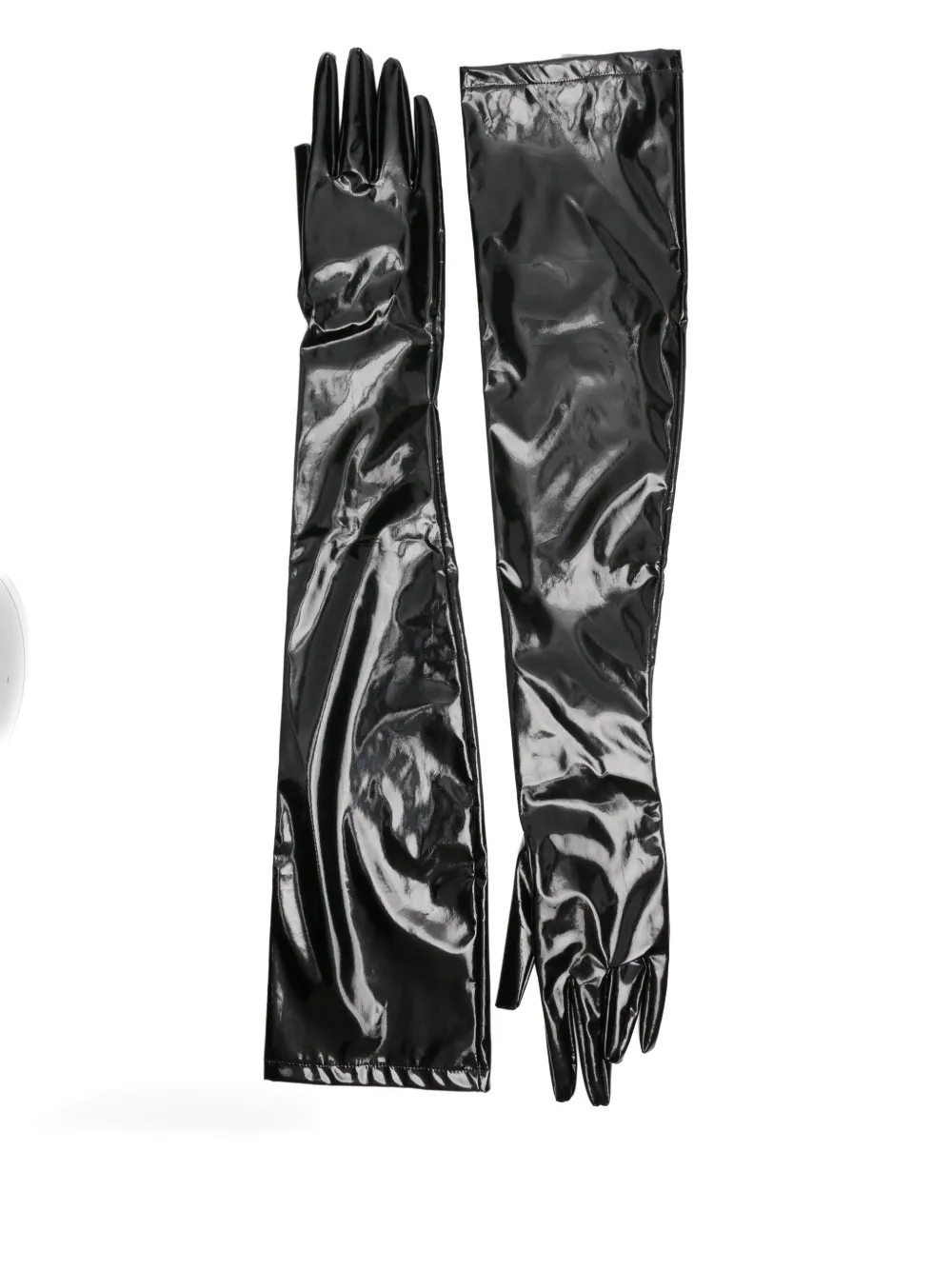 

Длинные перчатки из лакированной кожи CHB CHRISTIAN BOARO, черный