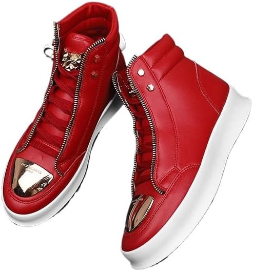 

Мужские модные кроссовки на молнии, для бега, повседневные, с легкой застежкой, для ходьбы, тенниса, спорта или скейтборда Odipon, красный