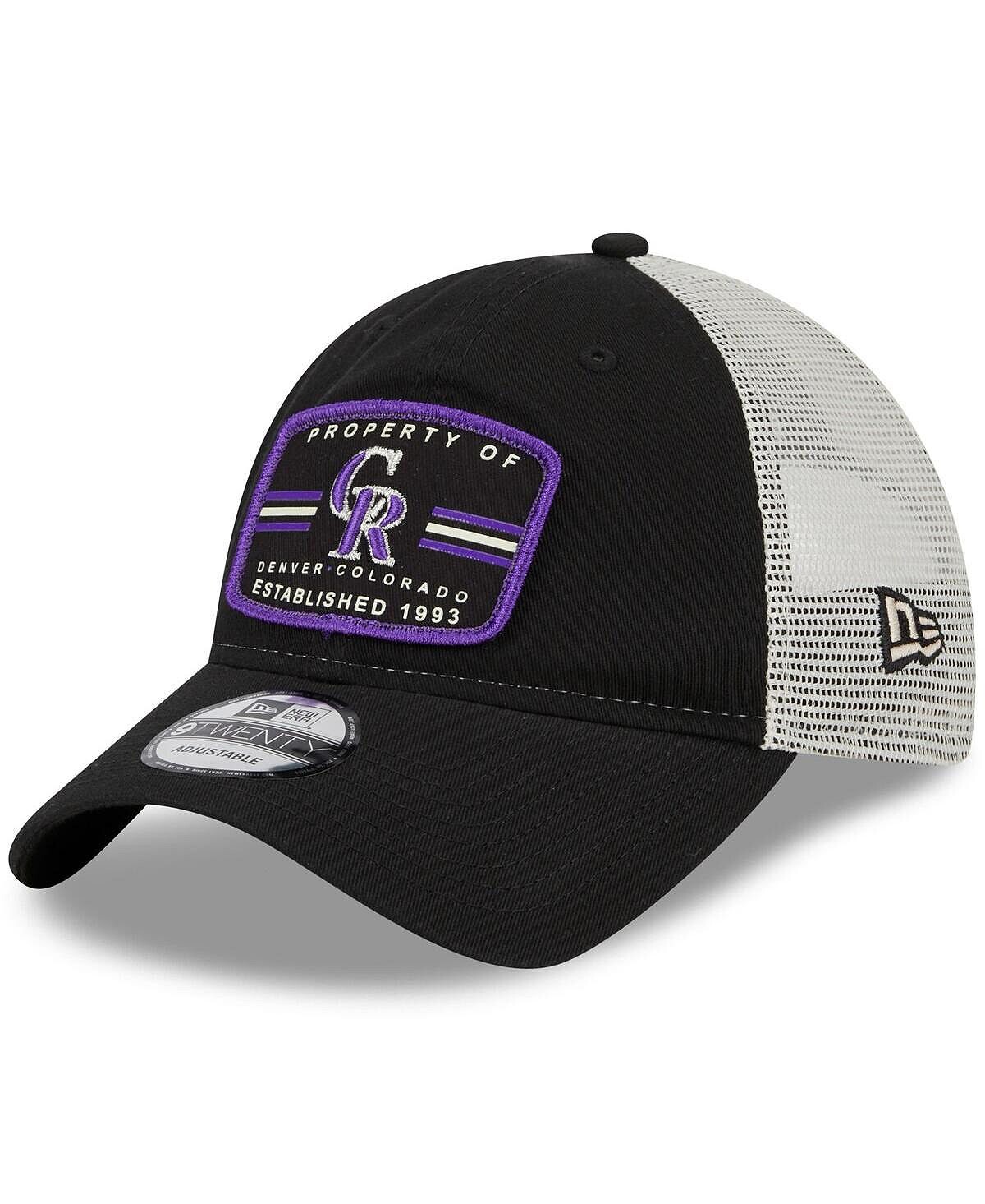 

Мужская черная кепка Colorado Rockies Property Trucker 9TWENTY Snapback New Era