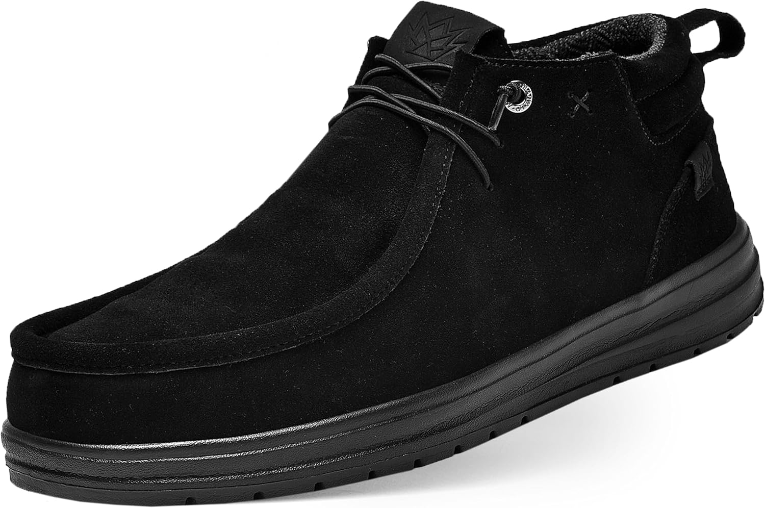 

Мужские слипоны и чукка Kona - легкие деловые повседневные дышащие туфли из замши для мужчин Mucho Mahalo, черный