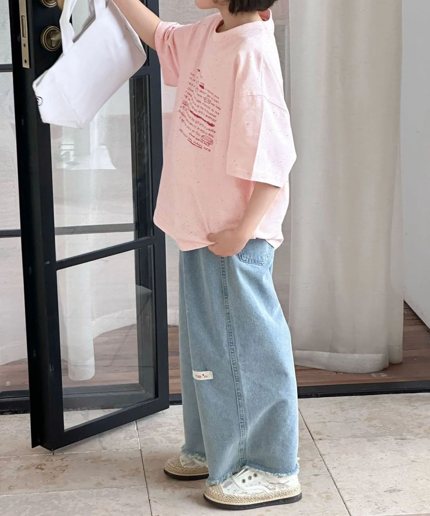 Футболка с принтом Aimoha Kids, pink — фото 4