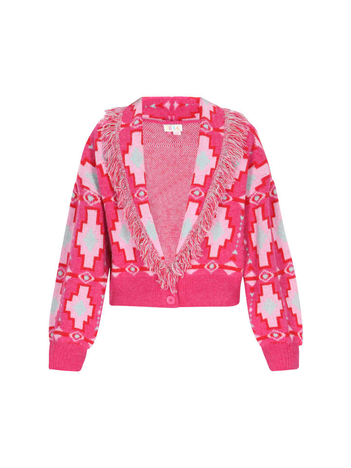 

Женский кардиган цвета фуксии многоцветный IZIA