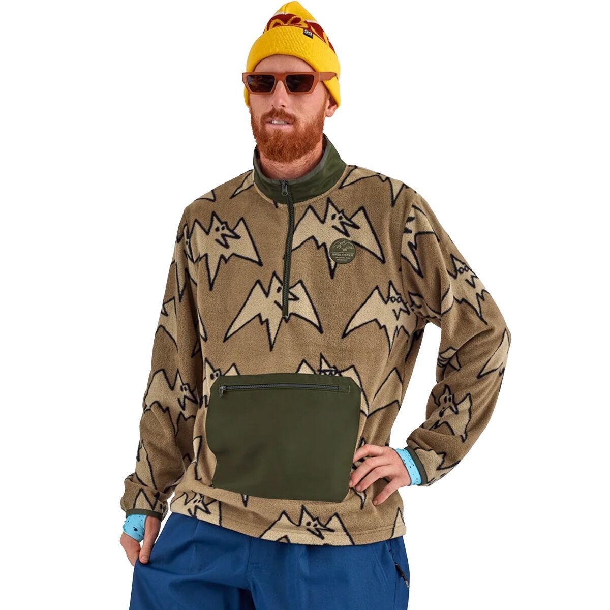 

Флисовая полузастегивающаяся куртка Airblaster, цвет tan big terry
