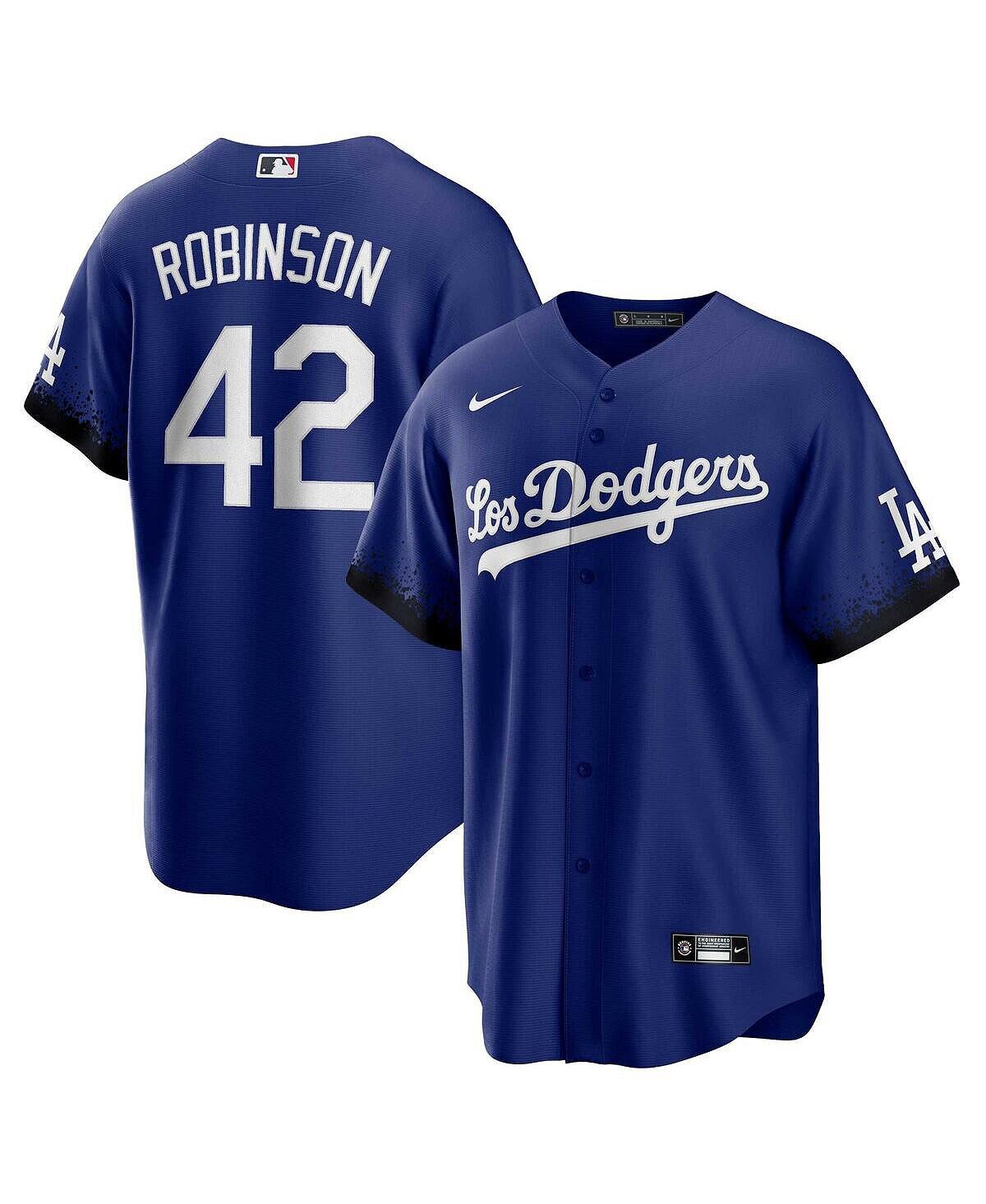 Мужская футболка Jackie Robinson Royal Los Angeles Dodgers City Connect Replica Player Nike — фото 2