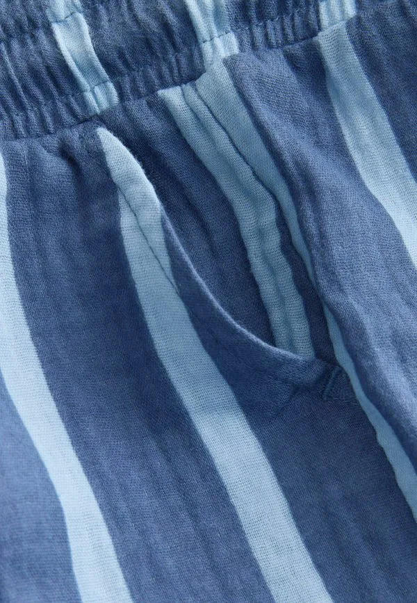 Текстурированные брюки на резинке Next, Blue Navy Striped — фото 3