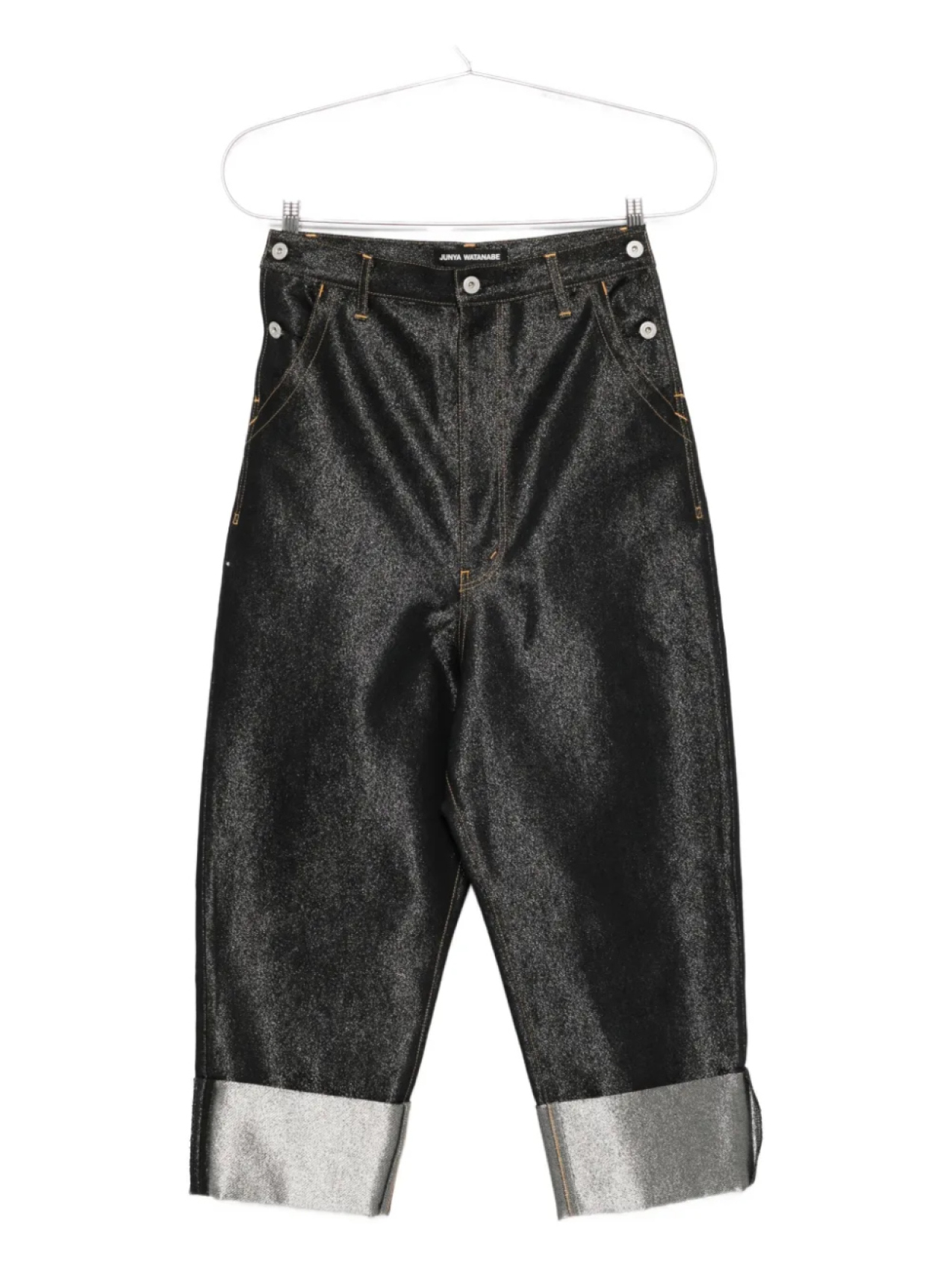 

Укороченные брюки с эффектом металлик Comme Des Garçons, черный