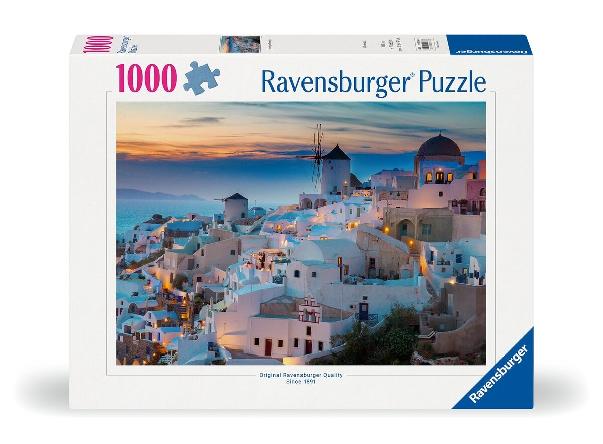 

2D пазл Вечер на Санторини, 1000 деталей Ravensburger
