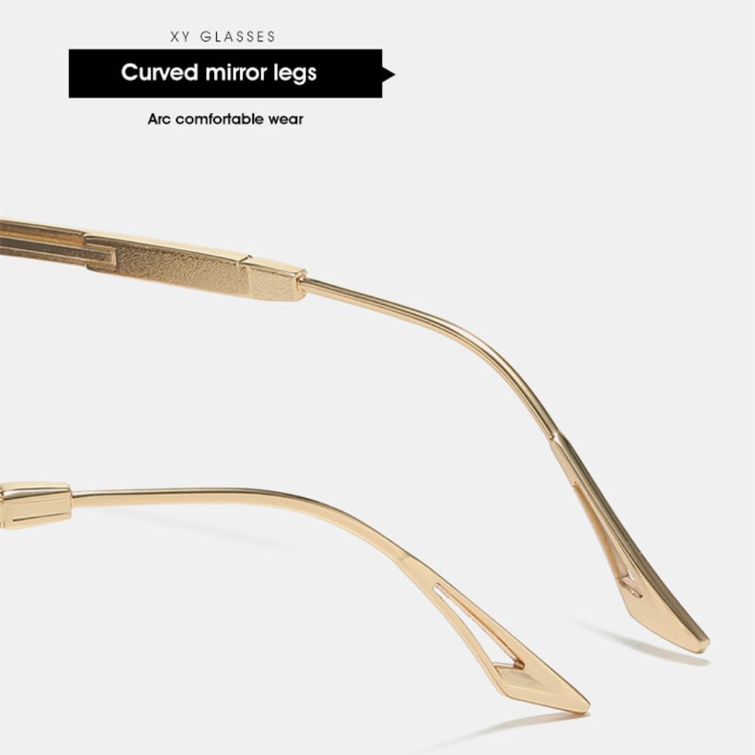 

Классические женские солнцезащитные очки в стиле стимпанк с металлическим блеском, роскошные мужские солнцезащитные очки в рок-стиле квадратной формы UATXTAU, Silver Blue