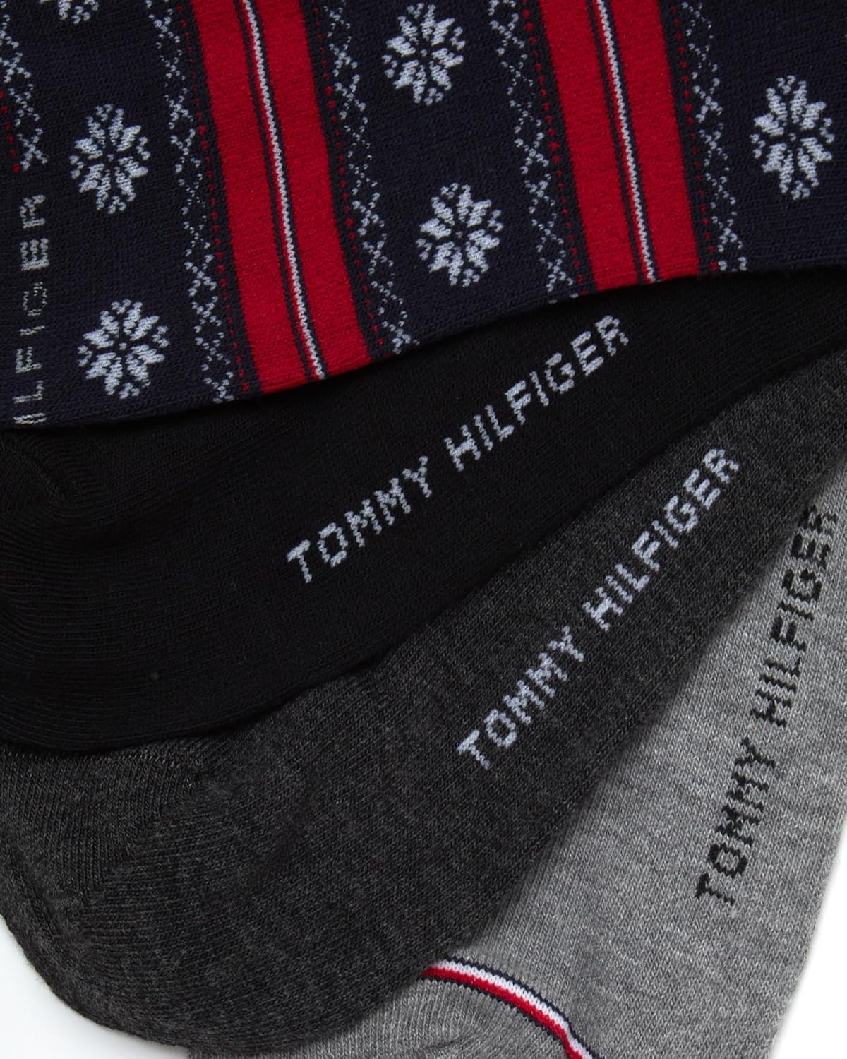 Мужские носки Tommy Hilfiger - 8 пар стильных мужских носков, дышащие, влагоотводящие и эластичные, размеры 7-12, Navy Assorted — фото 4