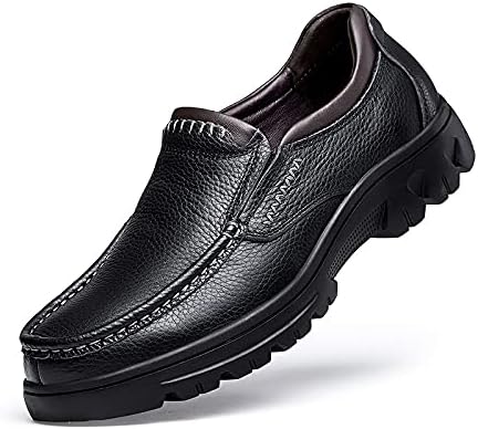 

Мужские оксфорды из натуральной кожи без шнурков, деловые лоферы, бизнес-кэжуал, для офиса, с металлической подкладкой, черные/коричневые, большие размеры Abnkarwin