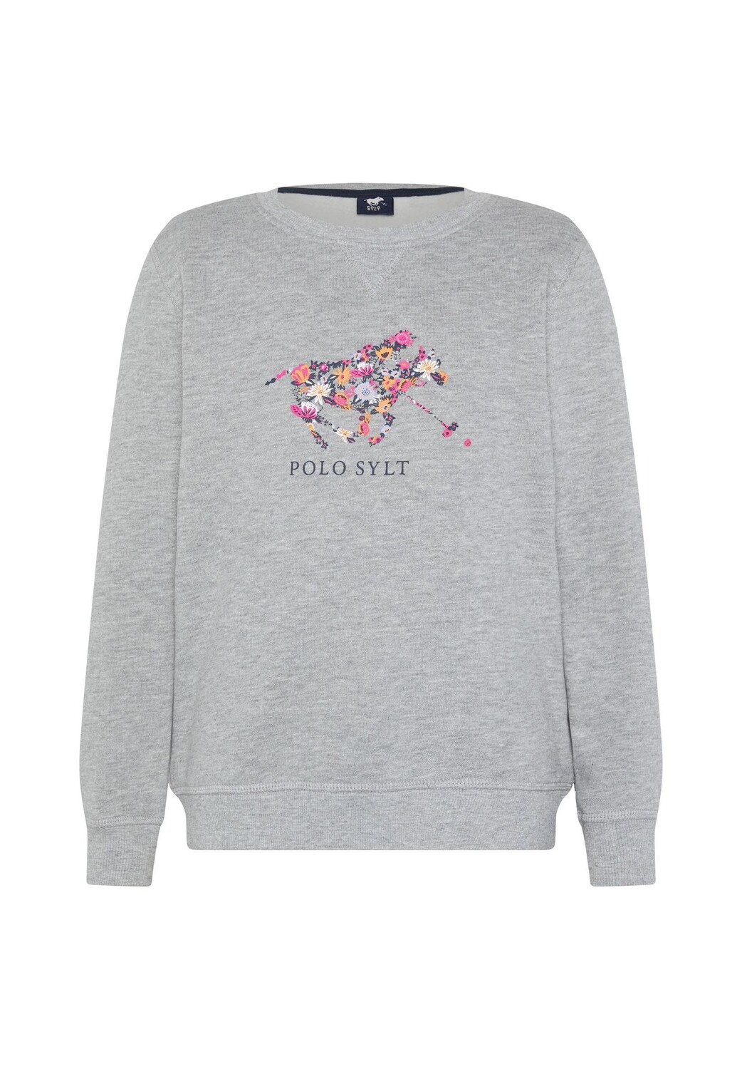

Толстовка с цветочным логотипом POLO SYLT, цвет Neutral Gray Melange