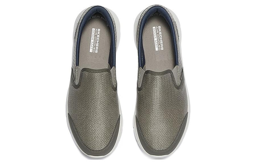 Кроссовки Skechers Lifestyle Shoes Men Low-top Taupe/navy Blue, синий — фото 4