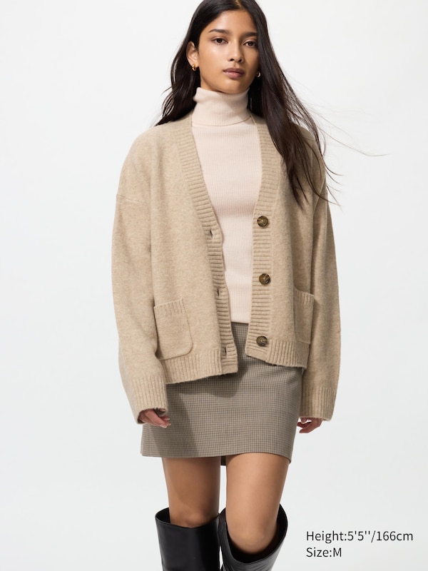 

Короткий кардиган Soufflé Uniqlo, 32 beige