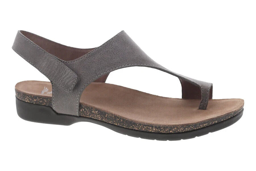 Женские сандалии Dansko Reece на ремешках, размер US 5.5-6, цвет Stone Burnished Leather, модель RHS2976, серый