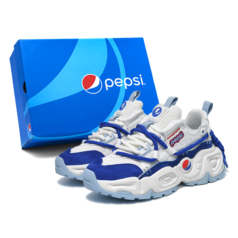 

Pepsi Джем-колор серия Чанки унисекс низкие черно-бело-синие бело-голубые, цвет White Blue
