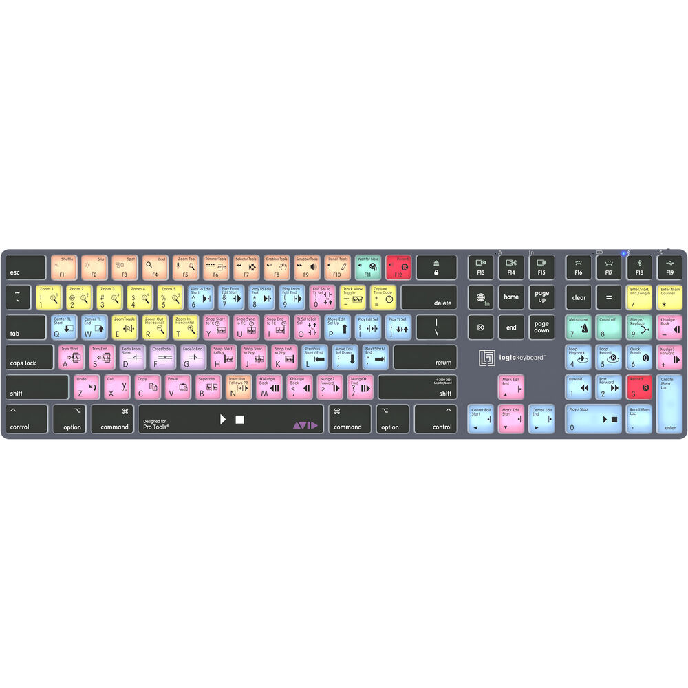 

Беспроводная клавиатура Logickeyboard TITAN Avid Pro Tools для Mac