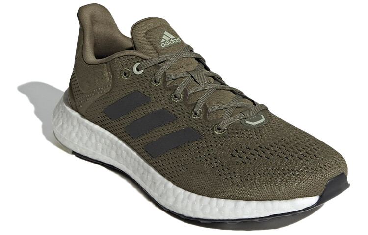 Кроссовки мужские Pure Boost 21 с низким верхом, оливково-зеленые Adidas — фото 2