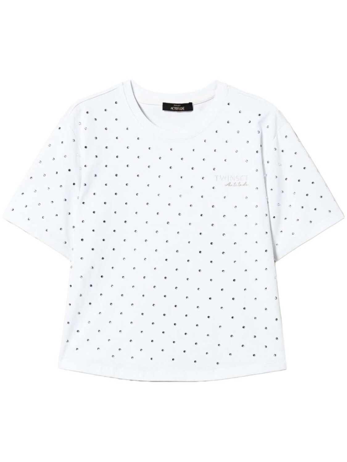 

TWINSET футболка со стразами, белый