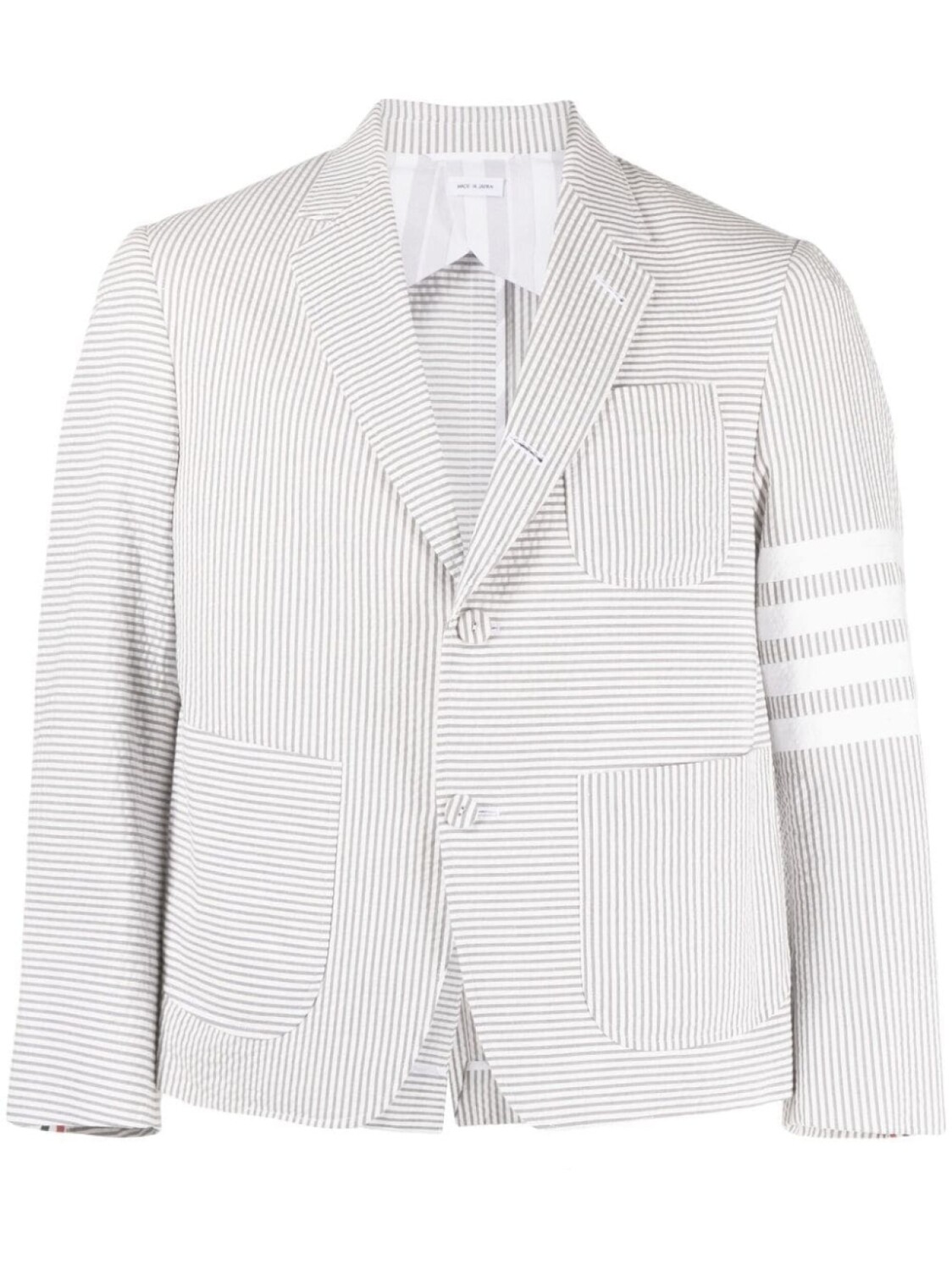 

Thom Browne однобортный пиджак в полоску, серый