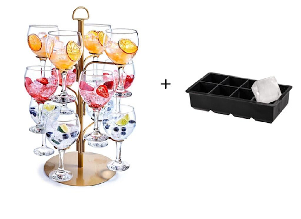 

Artesa Cocktail Boom - от 8 до 12 стаканов - золото + лоток для кубиков льда - 8 больших кубиков льда Artesà Appetise