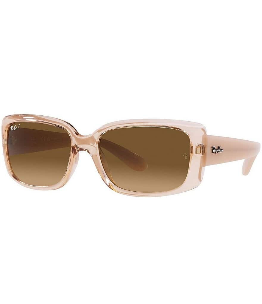 

Женские квадратные солнцезащитные очки Ray-Ban RB4389 58 мм, бежевый