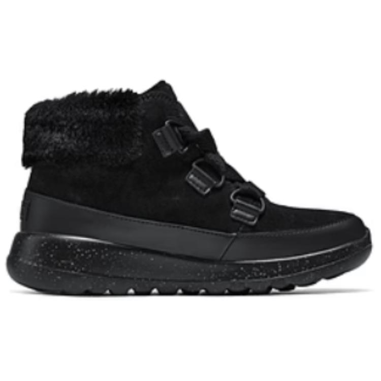 Зимние сапоги женские Skechers износостойкие короткие, черный — фото 2
