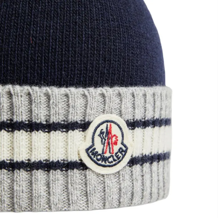 Moncler Детская шапка из верджинской шерсти, Marine Blue — фото 4