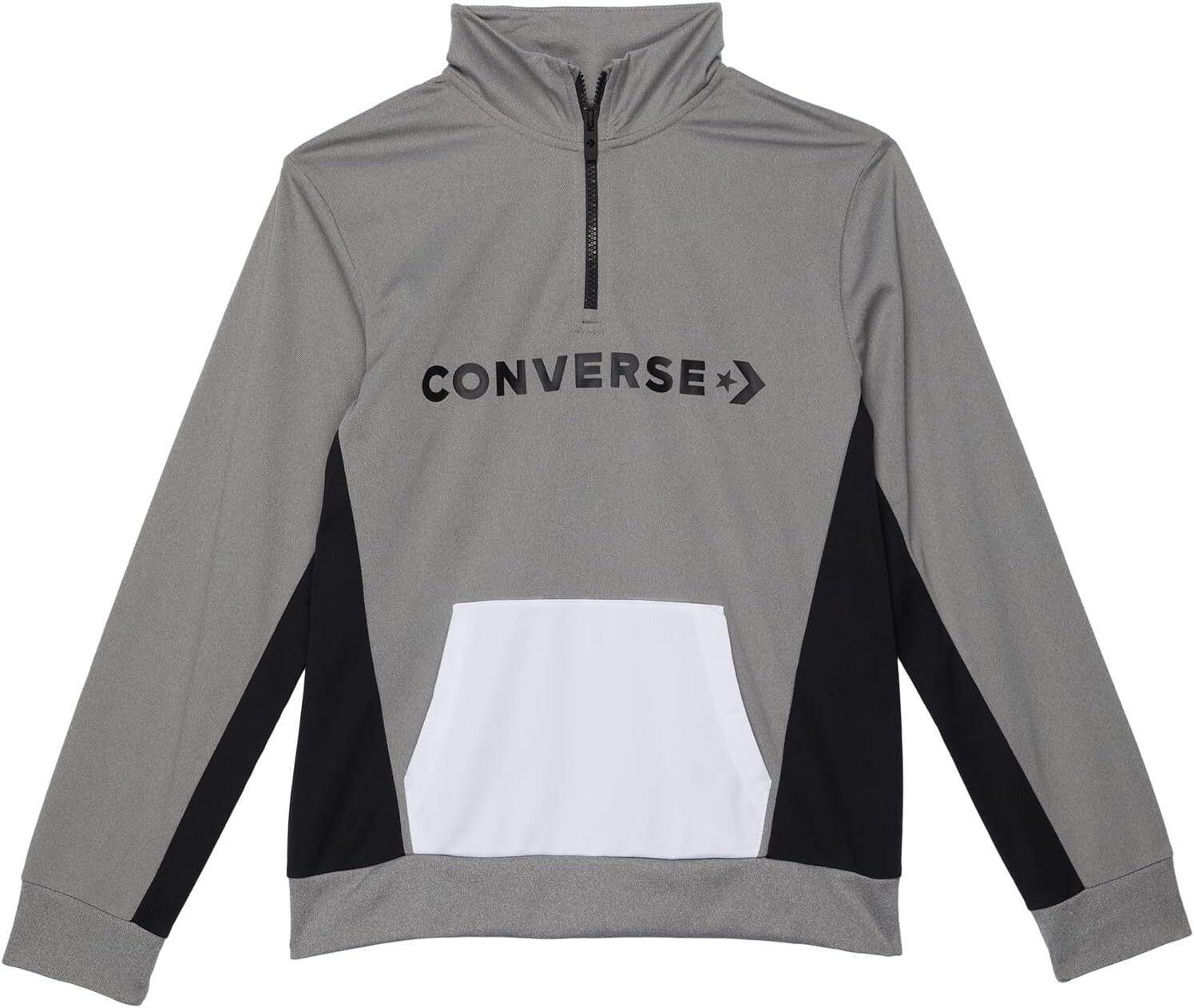 

Толстовка Converse Color-Block 1/4 Zip, цвет Dark Grey Heather