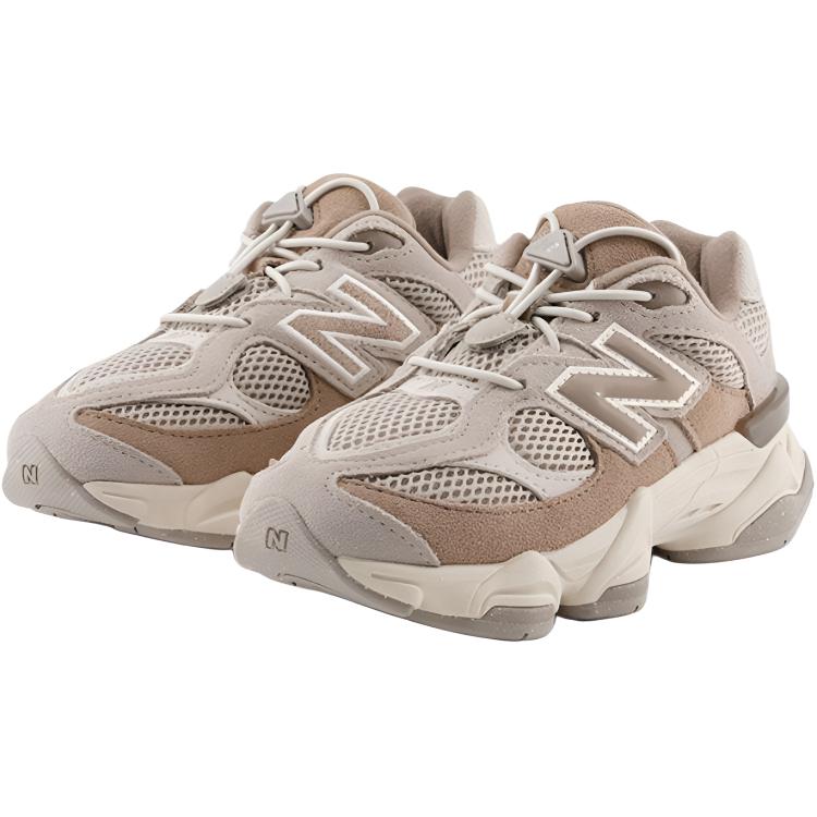 NB 9060 Cushioning Low top детские беговые кроссовки серый/хаки New Balance, серый/хаки — фото 4