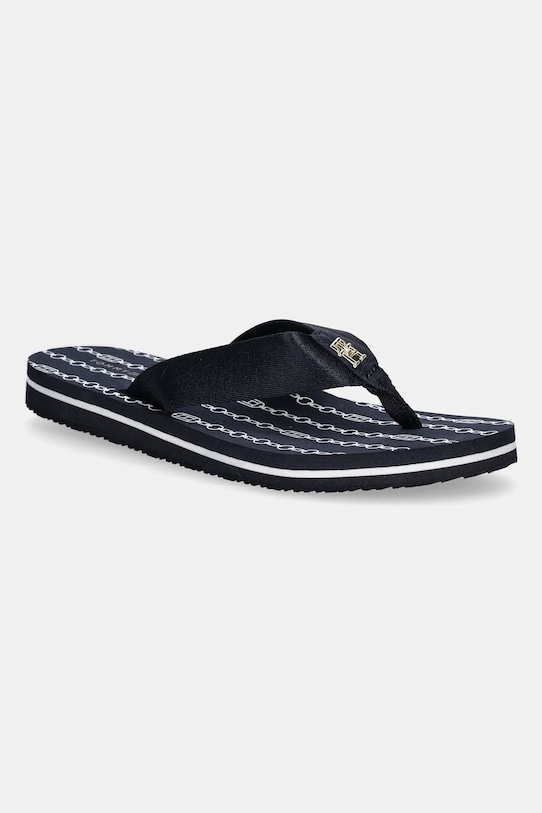 Шлепки TH Chain Print Beach Sandal Tommy Hilfiger, темно-синий