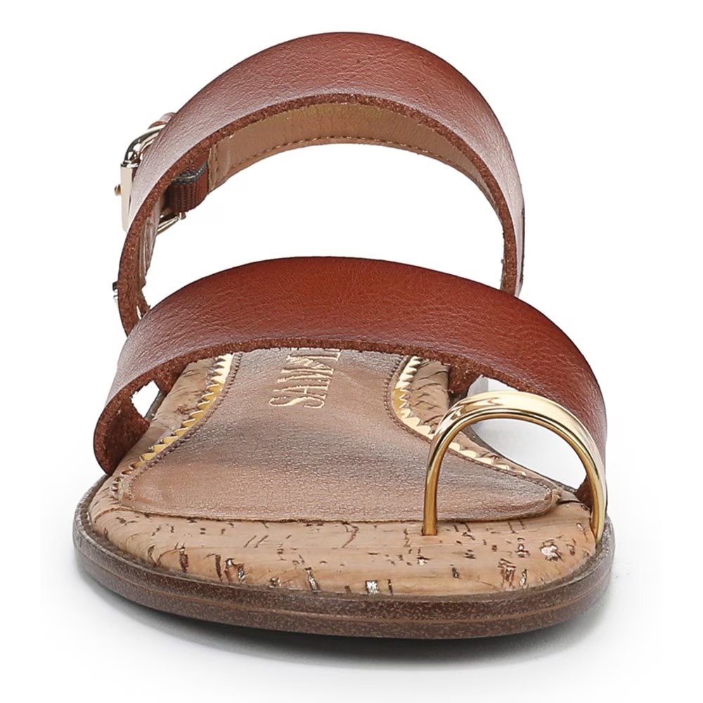 Босоножки на плоской подошве с ремешками Perris Sam And Libby, amber brown faux leather — фото 3